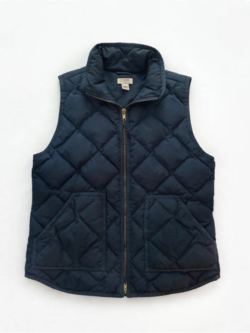 J.Crew Excursion Quilted Down Vest Blue